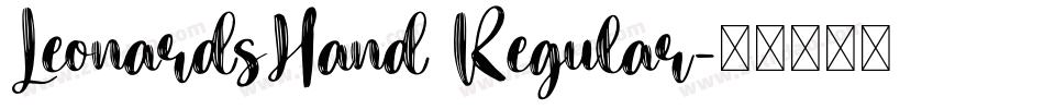 LeonardsHand Regular字体转换